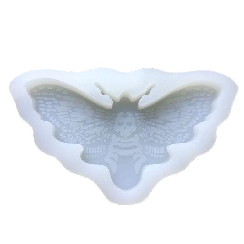 For Creative Moth Keychain Resin Mold Crafts Bracelet Pendant Silicone Mould Handmade Moth for Key Chain Resin Casti