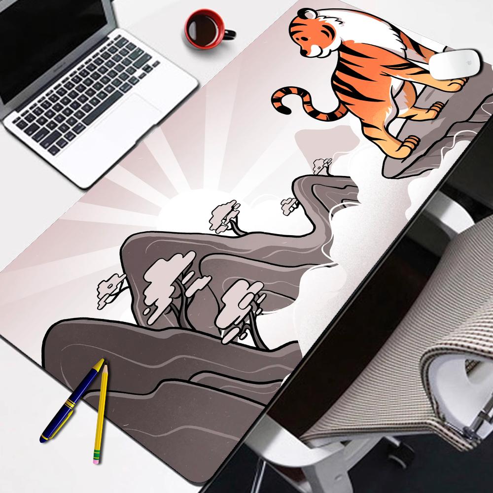 HYBXAXC Tiger Mousepad Gamer Pc Mouse Pad Gaming Accessories Desk Mat Computer Keyboard Mats Office Anime Extended Mouse Mat