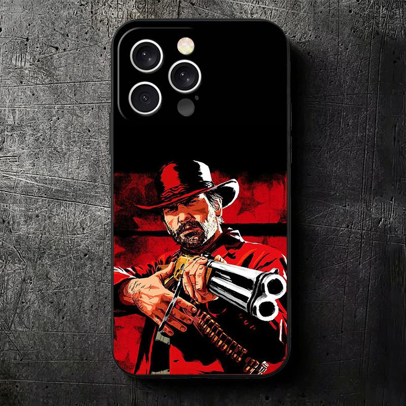 Мягкий чехол для телефона Red Dead R-Redemption для iPhone 16 16E 17 Air 15 Pro Max 14 Plus 13 Mini 11 12 7 Черная задняя крышка