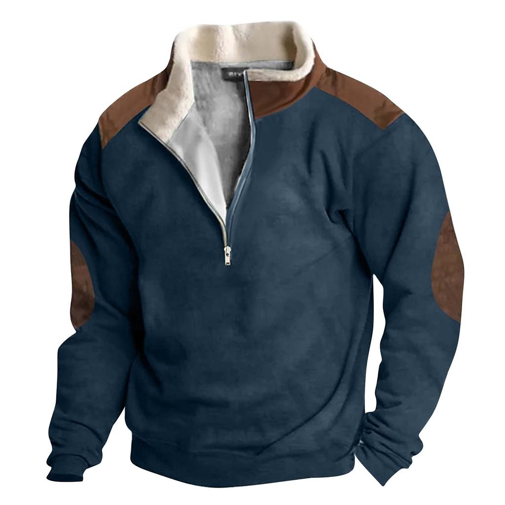 Spring And Men's Standing Collar Sweatshirt Is Outdoor Casual Sweaters Tops