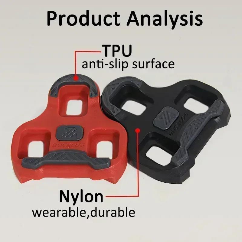 BUCKLOS for KEO System Bike Cleats for LOOK KEO Road Bicycle Pedals Cleat Self-locking Cycling Shoes Cleats 0/4.5/9 Pedal Clips 6