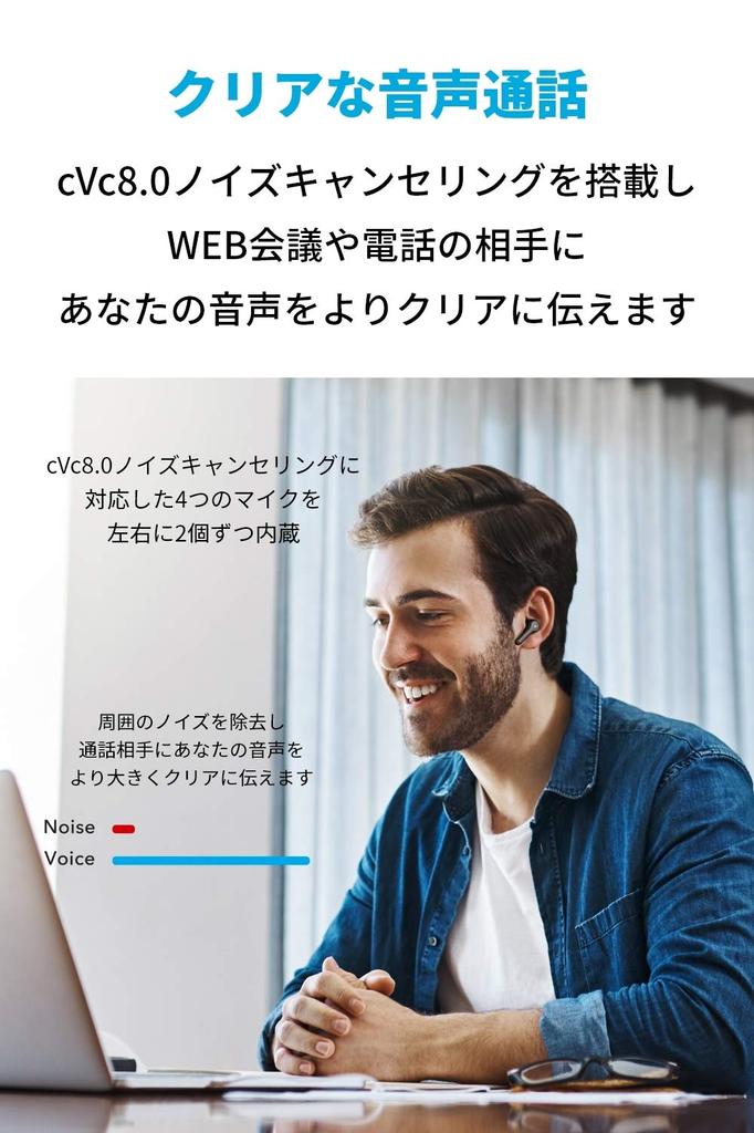 Беспроводная связь Anker Soundcore Liberty Air 2 Совместимость с беспроводной зарядкой Стандарт водонепроницаемости IPX5 До 28 часов воспроизведения музыки Функция HearID Qualcomm