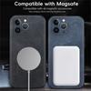 For iPhone 14 Pro Max Magnetic Case with Tempered Glass Film PU Leather+TPU Phone Cover Precise Cutouts