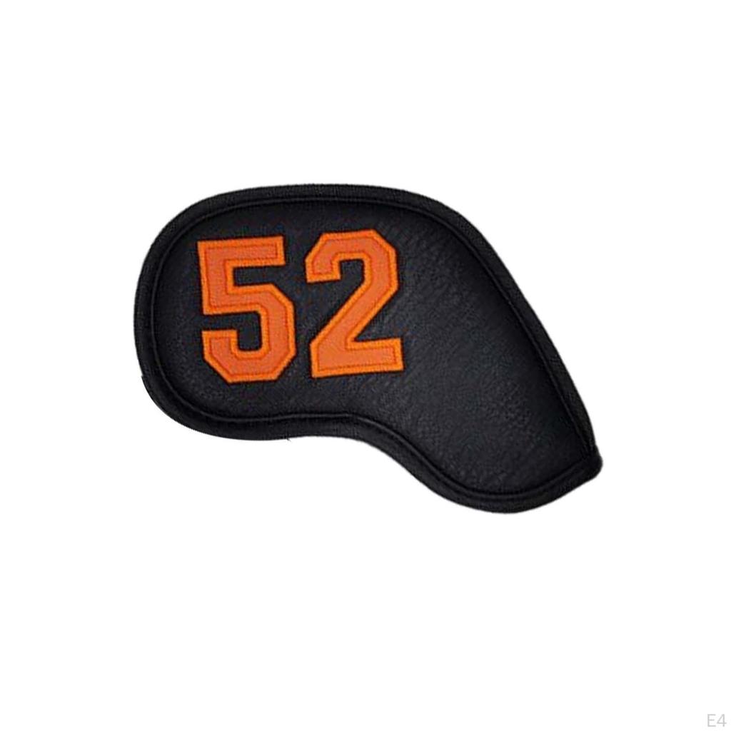 7 Pieces PU Golf Club Headcovers Identification Number Embroidery Dustproof Thick Durable Head
