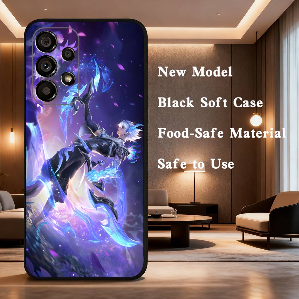 The game Honor of Kings Phone Case For Samsung Galaxy A73,31,32,72,41,53,52,71,22,5G,Note,J7,8,9 Soft Black Silicone Cover