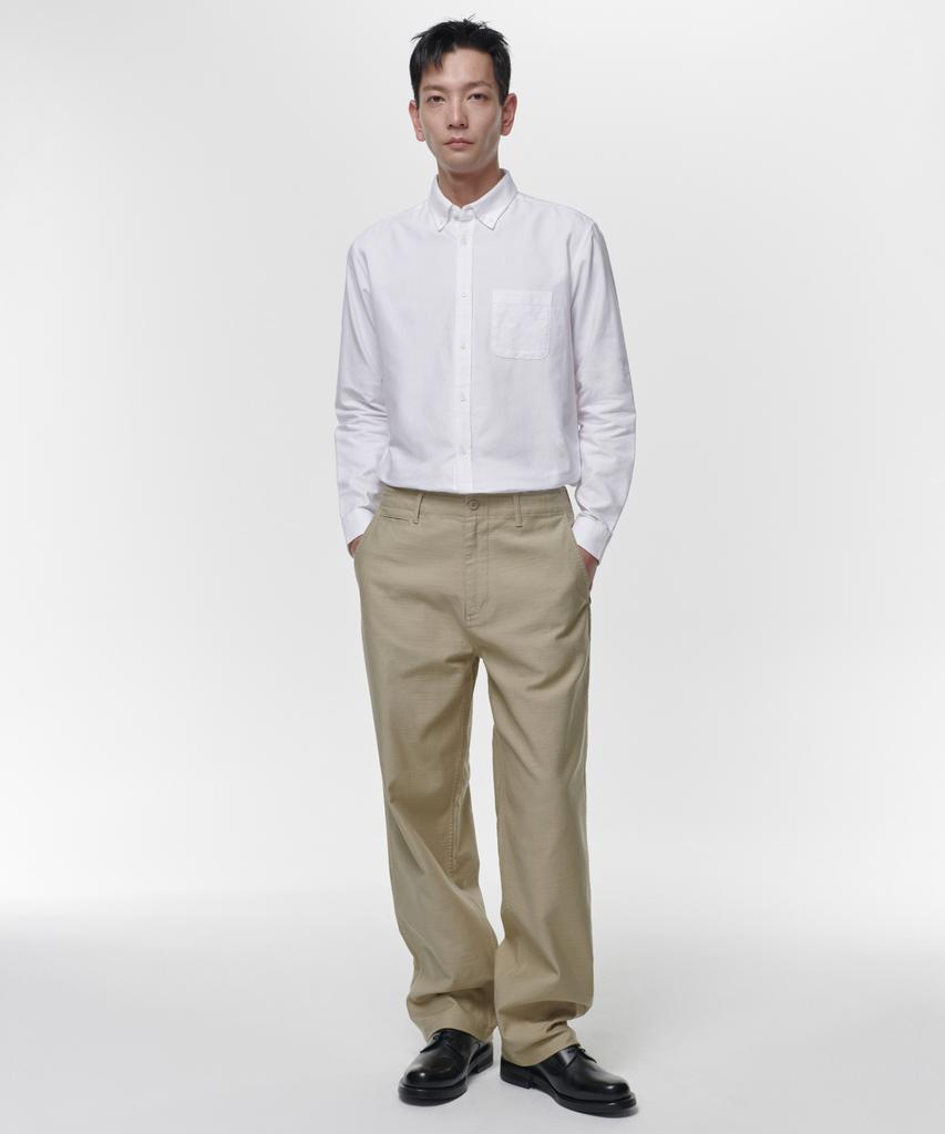 MUSINSA STANDARD Back Satin Officer Pants [Beige]