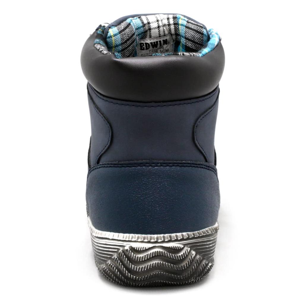 EDWIN Safety Wide Steel Toe Work Esm101 Size Men's High-Top Shoes, Sneakers, Lightweight, Shock-Absorbing, Non-Slip, Rubber-Resin Sole, Cap, Lace-Up,