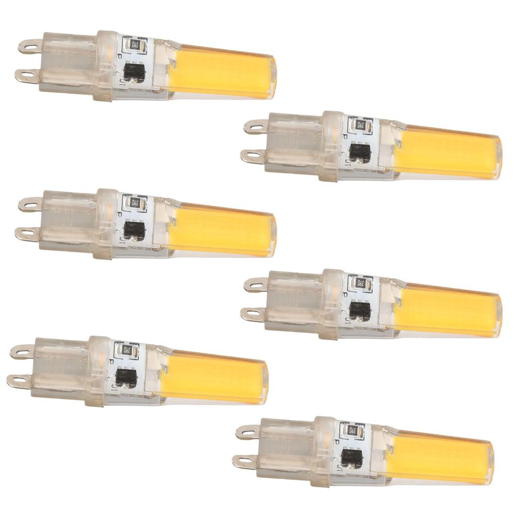 6pcs G9 LED Light Bulb COB Dimmable Professional G9 LED Bulb Replacement for Wall Lamps Table Lamps
