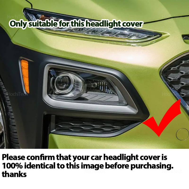 For Hyundai KONA Kauai OS 2018 Headlight Cover Car Headlamp Lens Glass Replacement Front Lamp Shade Auto Shell