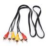 3 RCA Male To 3 RCA Male Composite Audio Video AV Cable Plug  1M