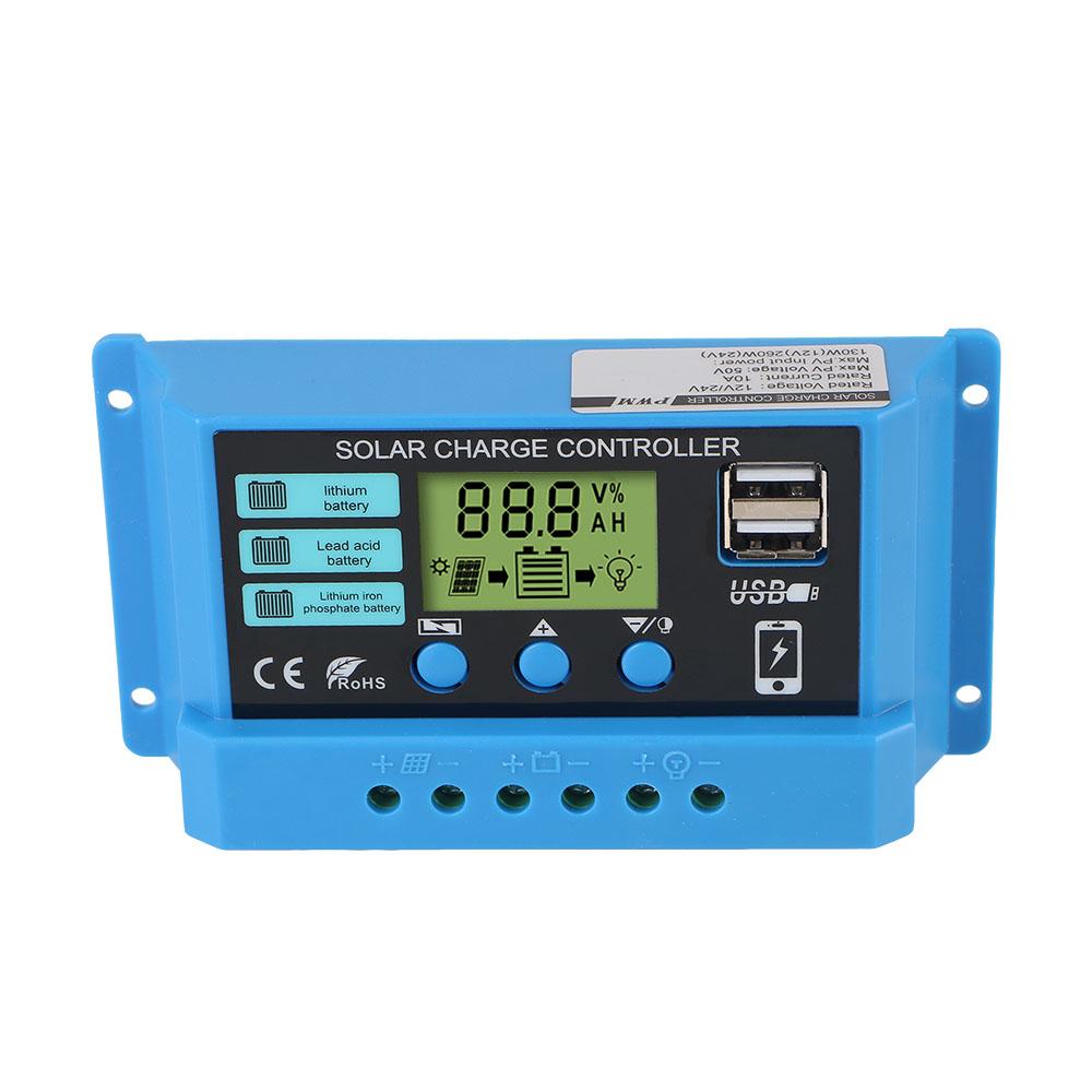 Контроллер заряда солнечной батареи MPPT PV регулятор цветной экран для литий-железо-фосфатных/свинцово-кислотных/литиевых аккумуляторов аксессуары для дома
