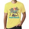 Men’s Vintage Tee Shirt Graphic T Shirt Summer Triangle Palm Beach Pale Yellow