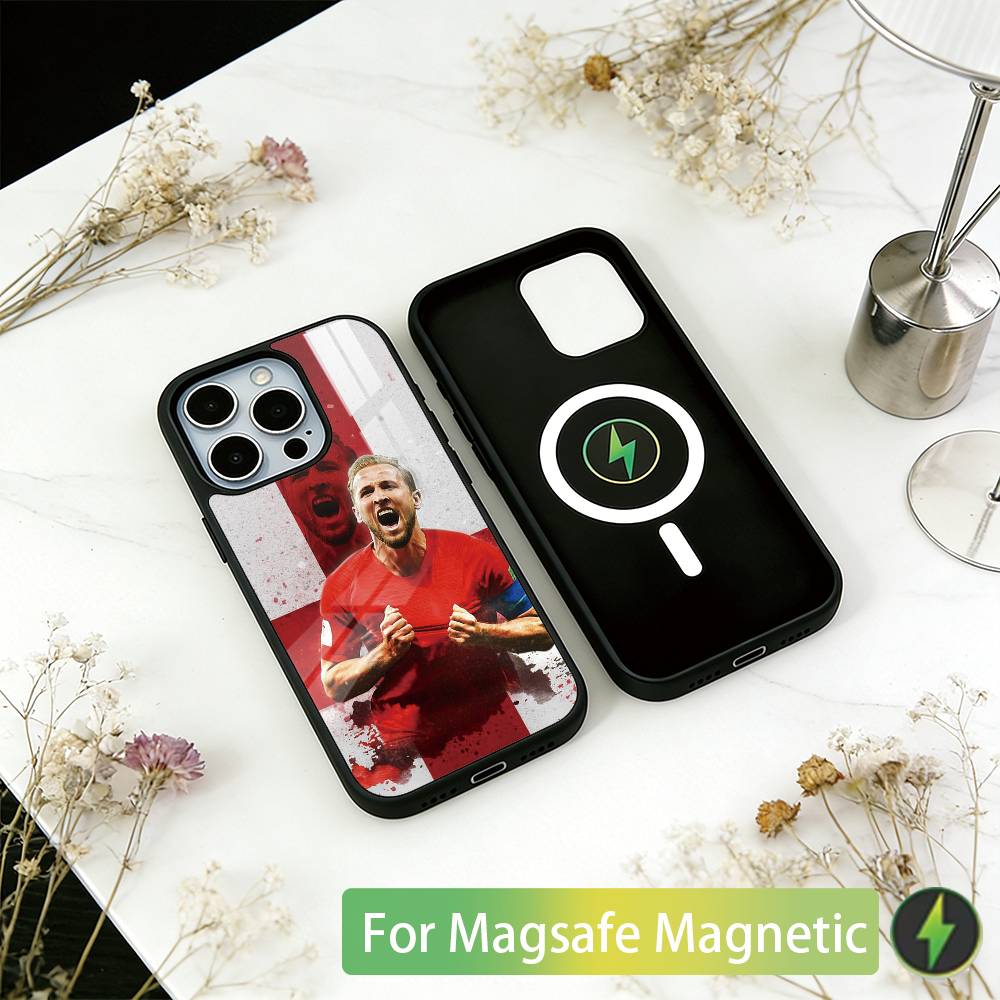 Football Star H-Harry Kane Phone Case For iPhone17,16,15,14,13,12,11 Plus,Pro Magnetic For Magsafe Wireless Charging