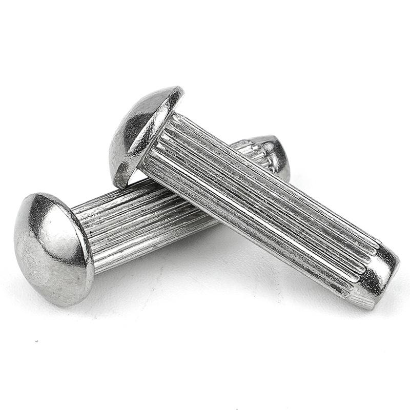 201 Заклепки из нержавеющей стали с полукруглой головкой и вертикальным насечкой: Доступно в размерах 1.6/2/2.5/3/3.5/4/5.