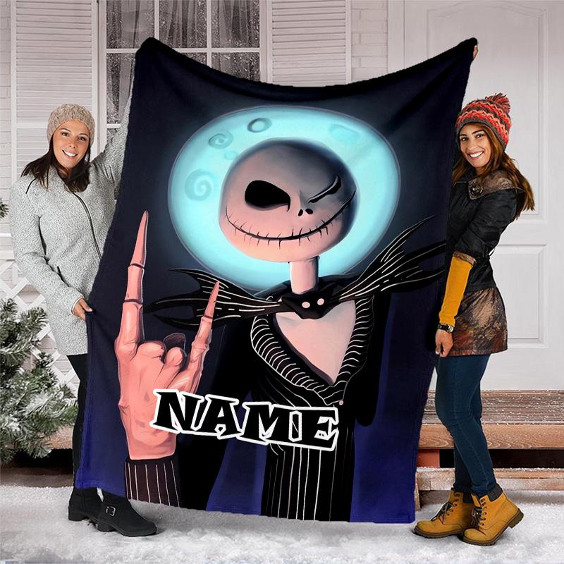 Customizable Jack Throw Blanket – Personalized Name, All-Season Cozy Snug Blanket, Machine Washable, Personalized Blanket