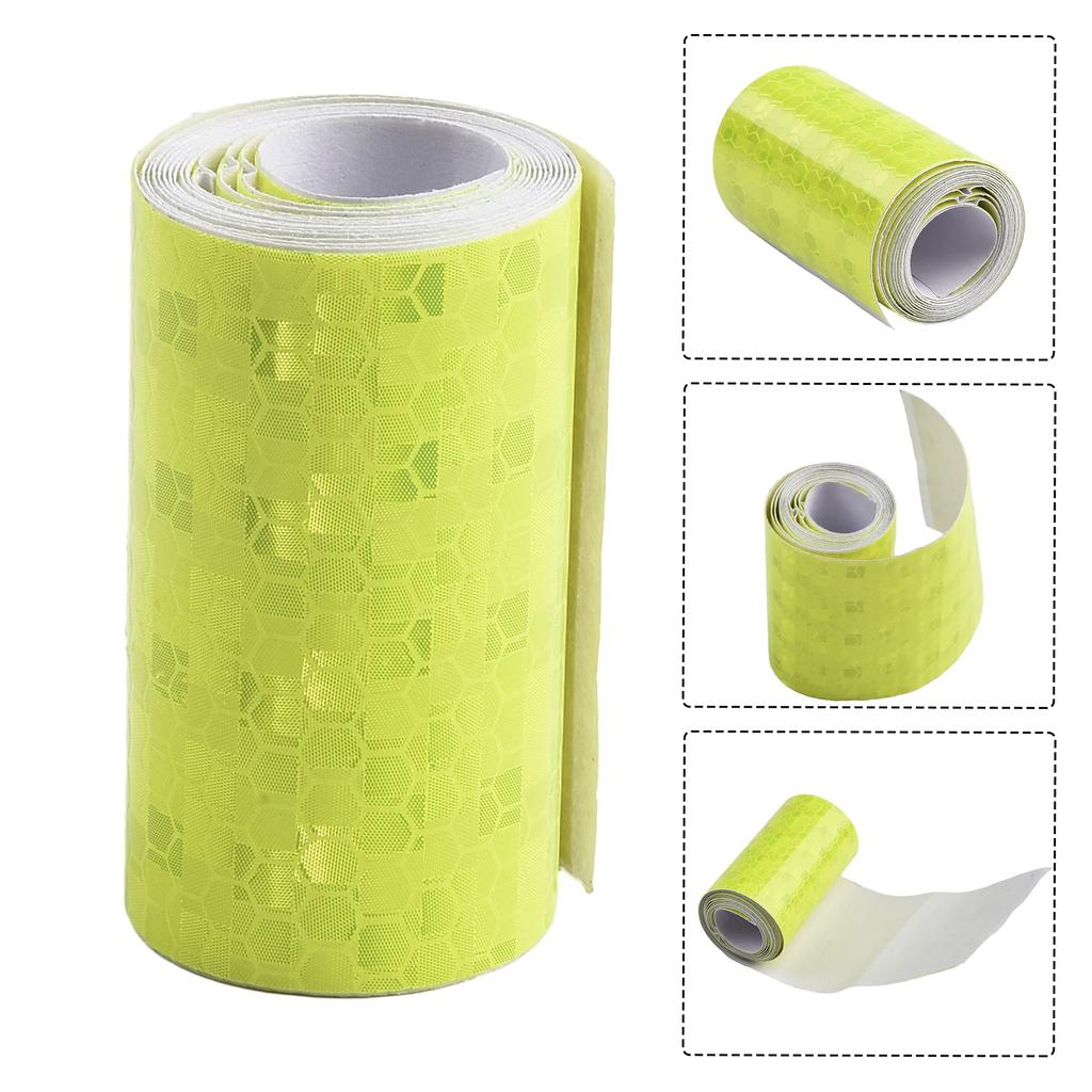 1мx5см Светоотражающая лента ПВХ Велосипедные колеса Отражающая флуоресцентная наклейка Велосипедная светоотражающая лента Наклейки Сделай сам