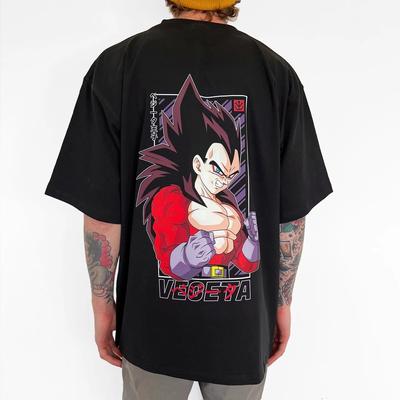 Аниме Сон Гоку Dragon Ball Мужская Женская Летняя Футболка Оверсайз Ретро Принт Короткий Рукав Повседневная Удобная Свободная Харадзюку Уличная