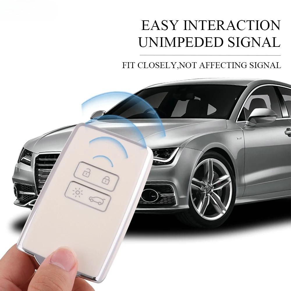 TPU Car Remote Key Case Cover Shell for Renault Koleos Captur Megane Clio Scenic Talisman Arkana for Dacia Sandero Card Fob