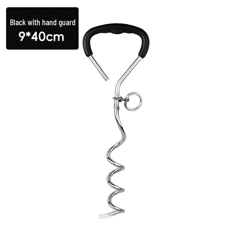 «Колышек и трос для привязывания собак на улице — хромированный металлический гвоздь для заземления домашних животных»