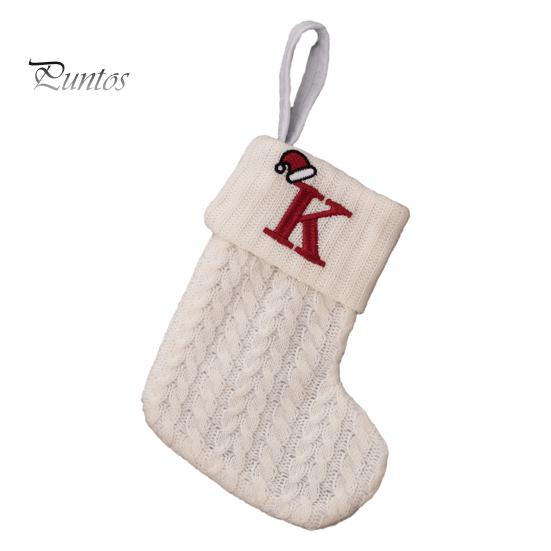 Рождественский чулок с буквами Легко повесить Привлекательный праздничный декор елки Подставка для подарков Рождественский чулок