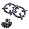 Black Moka Pot Shelf Stable Burner Holder Kitchen Cookware Parts Gas Stove Ring Outdoor