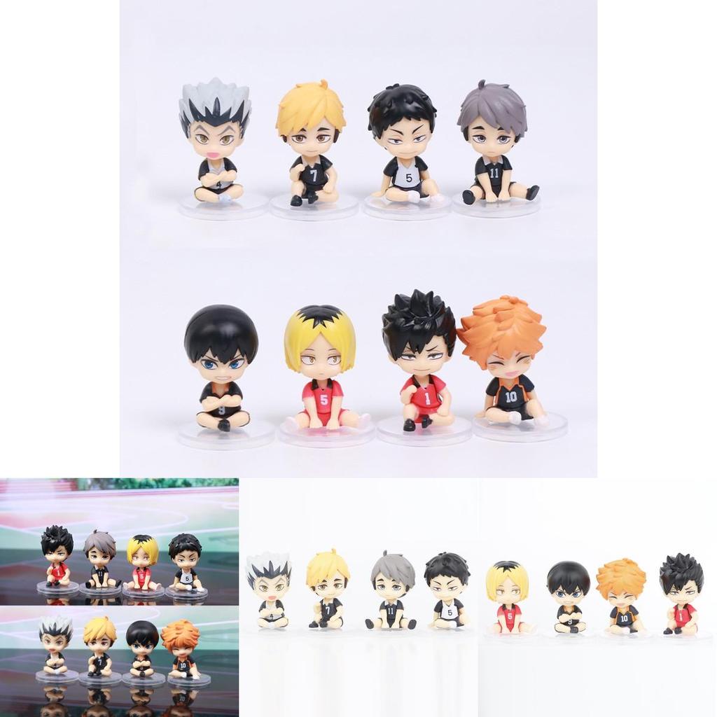 Engaging Sitting Volleyball Boy Figurines From Haikyuu Showcasing Taketora Kageyama Perfect For Display