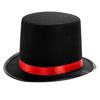 Classical Flat Brim Fedoras Hat with Decorative Ribbon for Trendy Outfit Casual Wear Magicians Hat for Casual Occassion