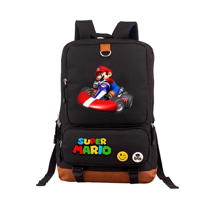 Super Mario Backpack Student School Bag Teen Backpack Men's and Women's Casual Backpack Computer Bag