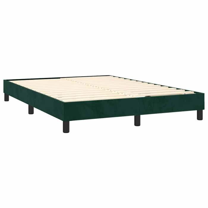 Maison Exclusive - Sommier à lattes de lit et matelas Vert foncé 140x200cm Velours