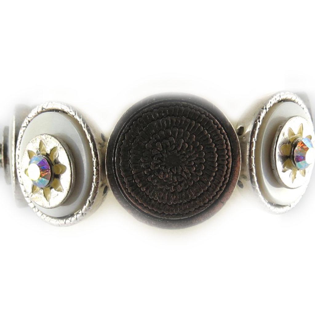 Les Trésors De Lily [E6634] — Дизайнерский браслет «Колумбина», белое серебро