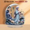 Высококачественная акриловая статуэтка женщины в виде полумесяца - Цветочный настольный орнамент ко Дню святого Валентина