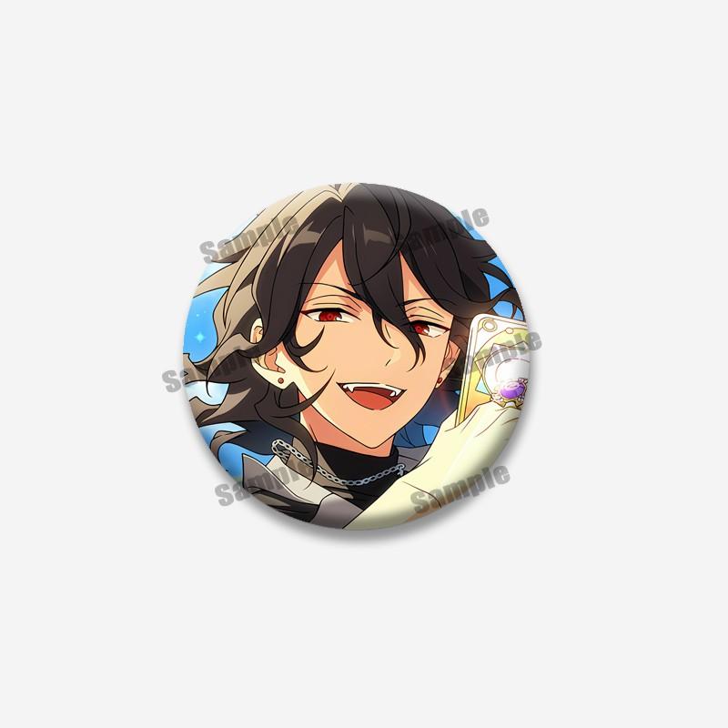 Game Peripheral Ensemble Stars Coin Brooch Cute Hakaze Kaoru Yuzuru Lapel Pins Creative Cartoon Badge Accessories Jewelry Gifts