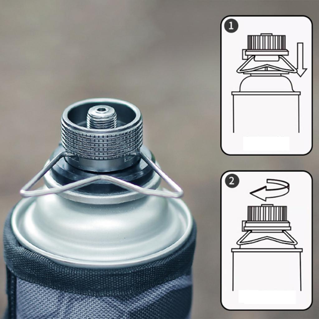 Portable Gas Conversion Tool Quick and Reliable Tool for Outdoor Activities Aluminum Alloy Lockable Gas Convert Adapter