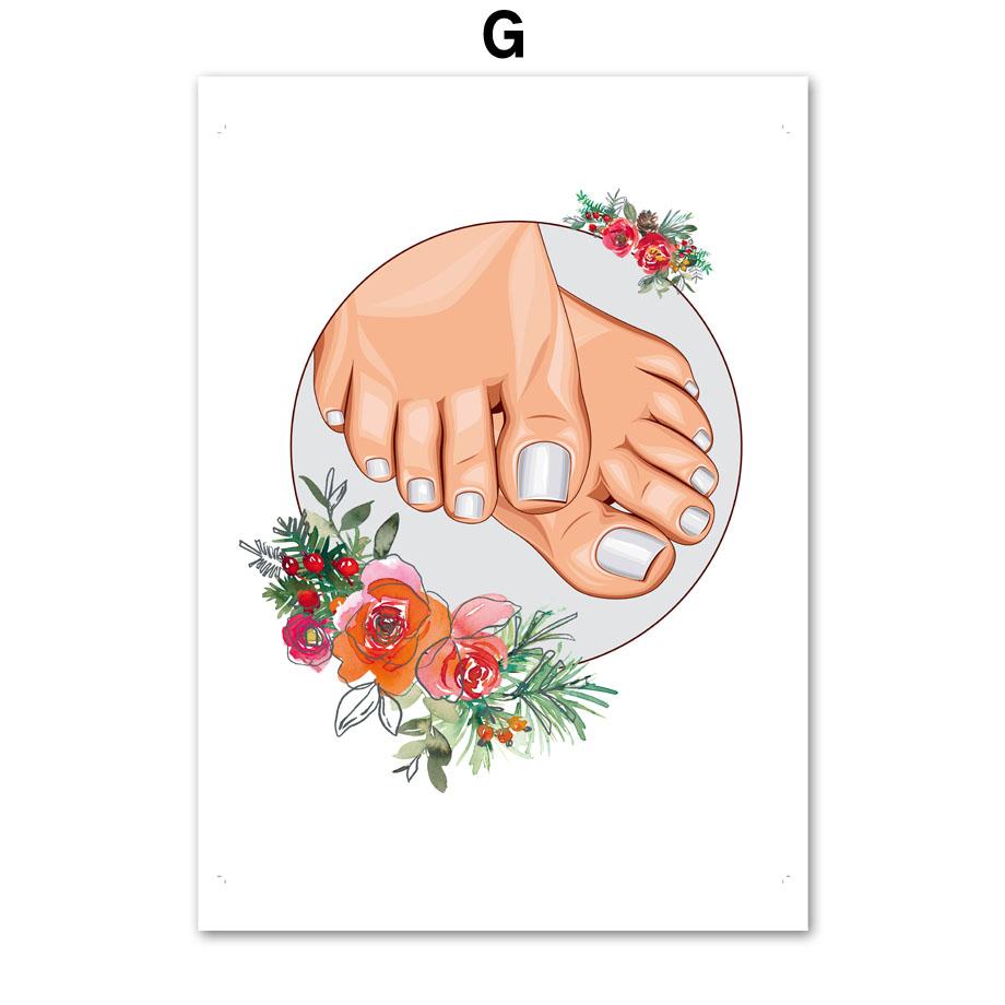 Fashion Nail Polish Manicure Pedicure Posters And Print Beauty Salon Wall Art Canvas Painting Spa Decor Pictures For Living Room