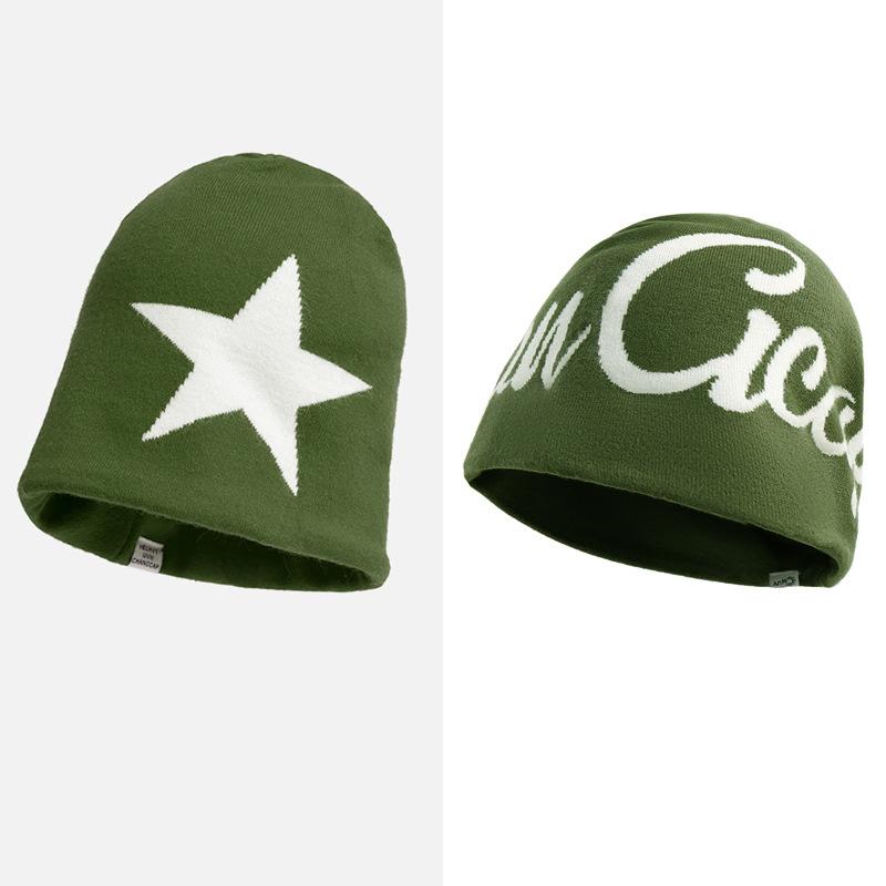 Осенне-зимняя шапка женская вязаная с надписью шерстяная теплая шапка с защитой ушей