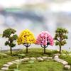Artificial Scenery Trees Building Landscape Accessories Miniature Flower Tree Railroad Decoration