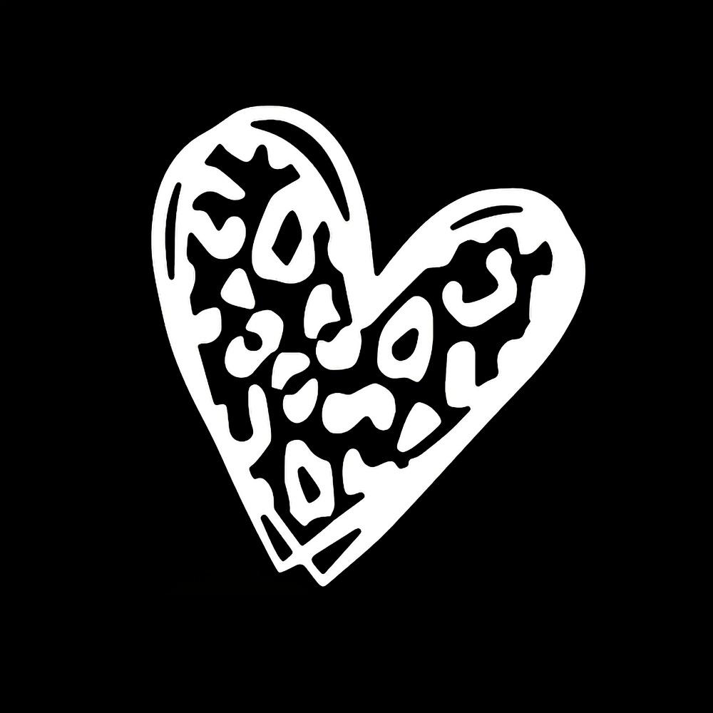 1pc Heart Shaped Leopard Print Car Stickers for Auto Rear Window Windshield Rearview Mirror Bumper Decors Motorcycle Body Decals