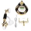MS-9107 Ceramic Black Gold Flower Pattern Antique Telephone Home Decor Desk Phone