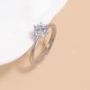 Classic Adjustable Six-Prong Solitaire Ring - Light Luxury Jewelry Accessory