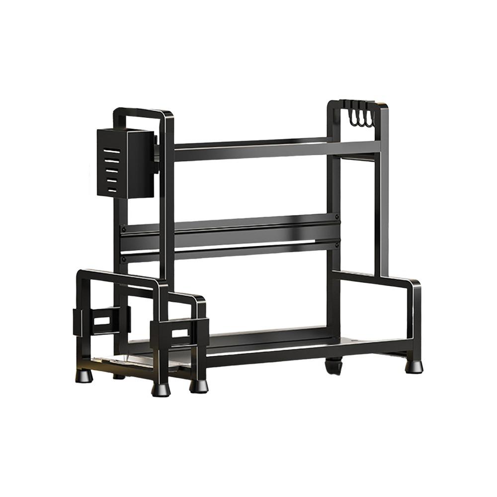 Durable 2/3 Tier Spice Rack Rustproof Multi-function Seasoning Rack Kitchen Shelf for Kitchen Storage