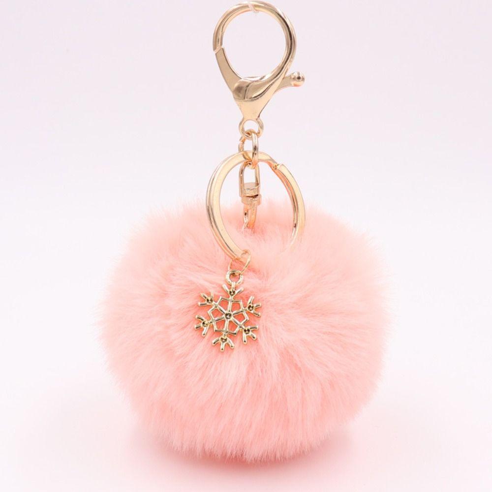 Bag Charm Pompom Pendant Fluffy Plush Ball Keyring Fashion Fur Ball Key Chain Women Girls