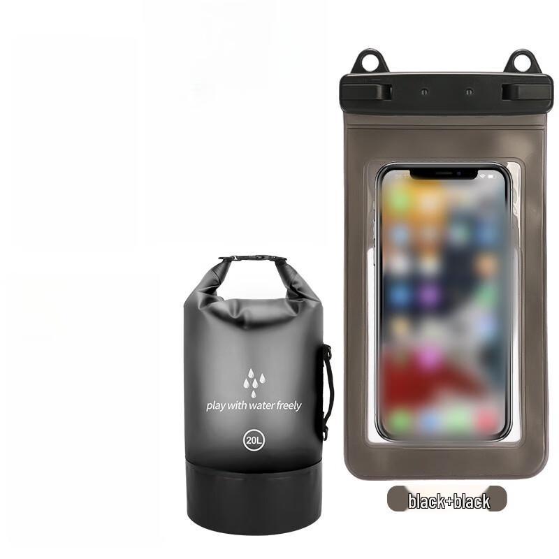 Outdoor 20L Waterproof Dry Bag with Phone Pouch