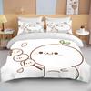 Cartoon Cute Bear Microfibre Bedding Sets,Children'sBirthday Gift with Zip Room Decor Teenagers Adult Duvet Cover