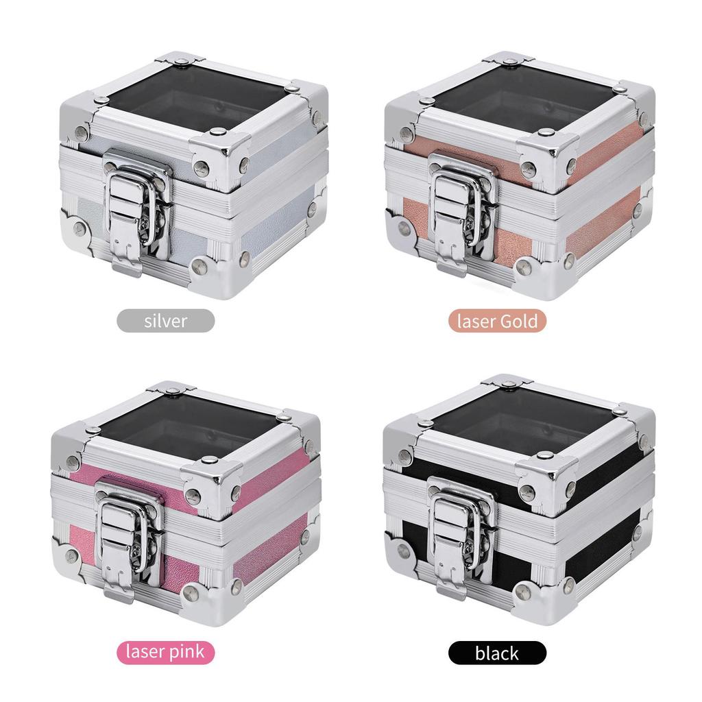 Nail Art High-End 25-Hole Grinding Head Organizer with Portable Aluminum Box