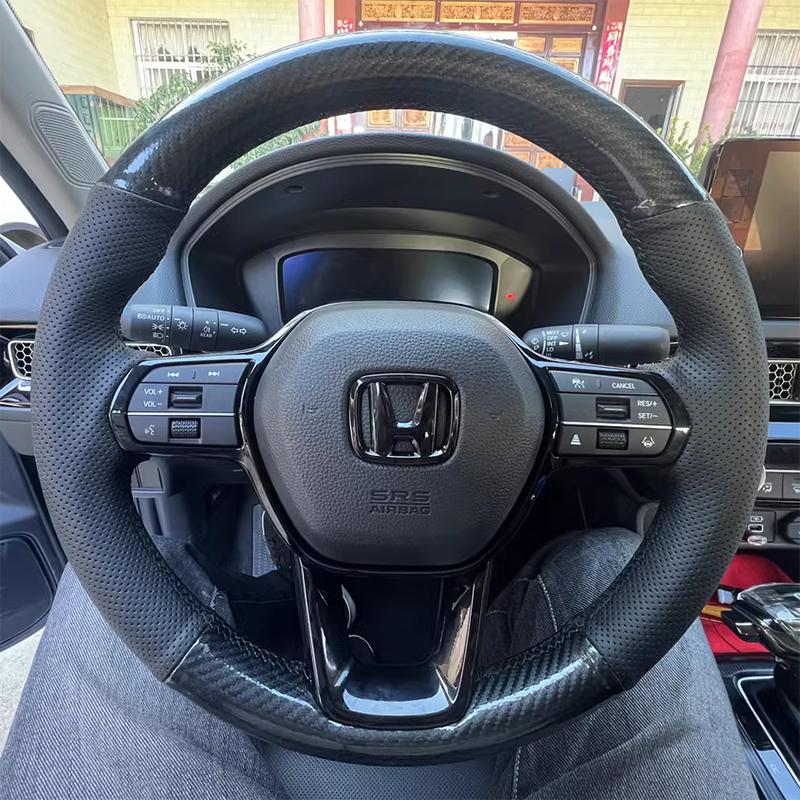 ABS Car Steering Wheel Emblem Sticker Accessories For Honda Civic FIT Accord Prelude CRV 5th City CRZ CRX Jazz HRV Pilot Odyssey