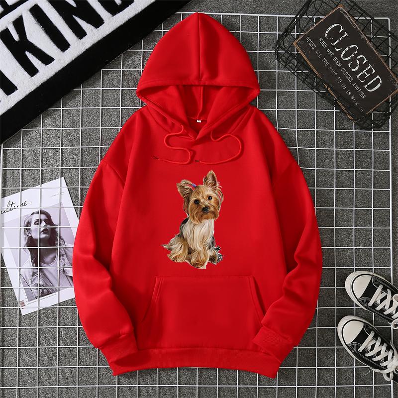 Spring Summer Women's Hoodie 3D Kawaii Dog Printed Fashion Casual Long Sleeve Round Neck Top Loose Large Size Clothing