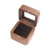 Wooden Ring Box Engagement Elegant Small Jewelry Trinket for Proposal Birthday