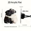 Cute Pug Car Air Freshener Long-Lasting 2D Aromatherapy Diffuser  Auto Decoration