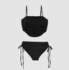 [Multicolor] Korean new girls' swimsuit, women's strapless split triangle pure and alluring style bikini, sexy hot spring swimsuit