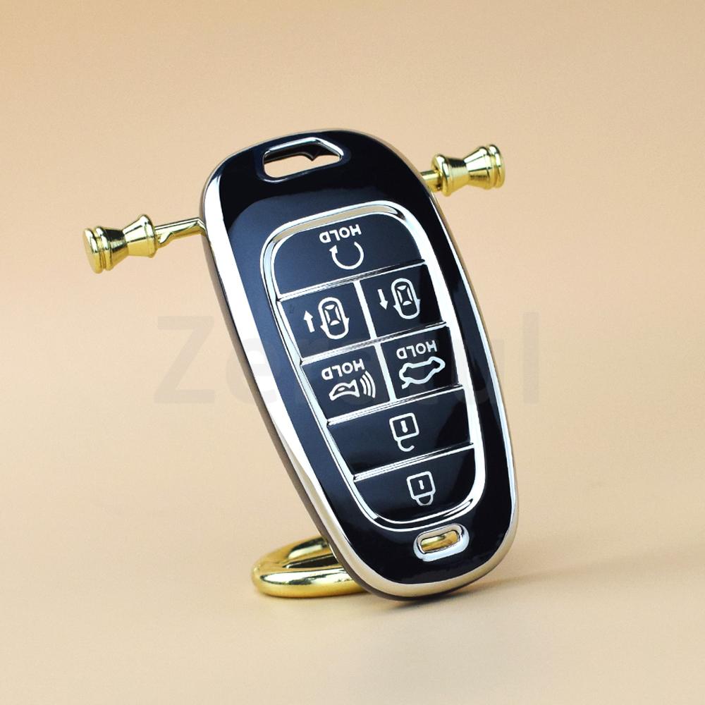 7 Кнопок ТПУ Чехол для Автомобильного Ключа Для Hyundai Tucson Sonata Grandeur Santa Fe Solaris Sonata Sel Ioniq 5 Nexo Nx4